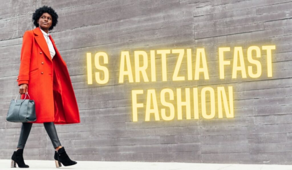 Text on a plain background that reads "IS ARITZIA FAST FASHION" in a clean, modern, sans-serif font.