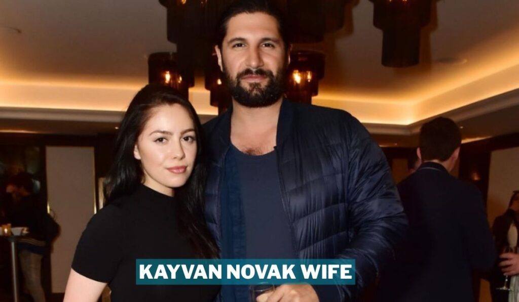"Portrait of actor and comedian Kayvan Novak with his wife" Kayvan novak wife stand with him.