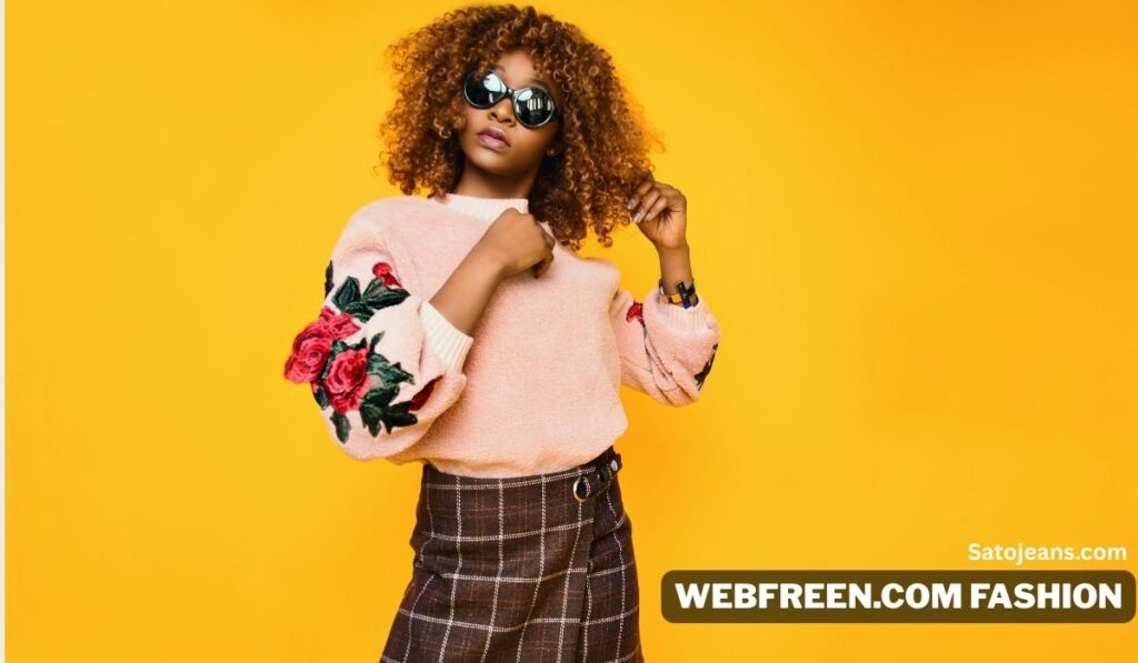 "Webfreen.com fashion section header, featuring a promotion for Satojeans.com"